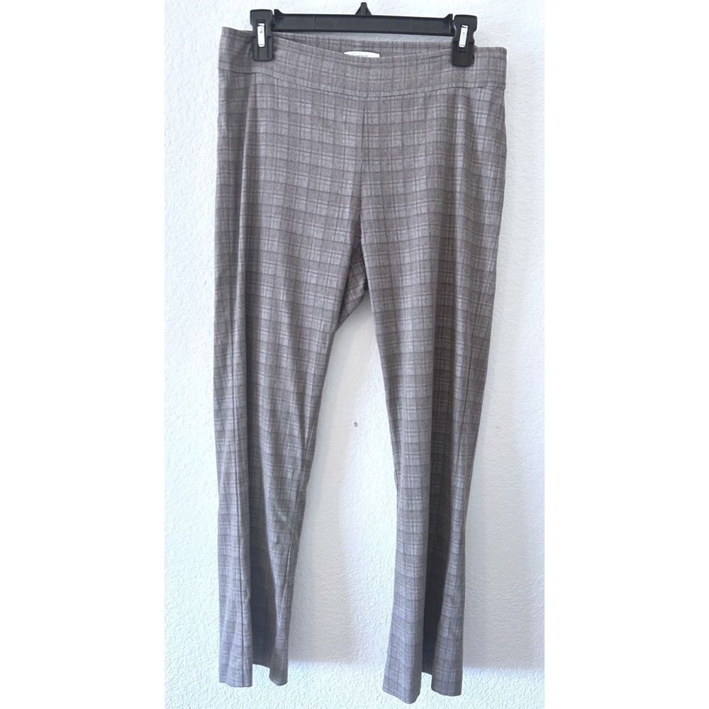 Avenue‎ Montaigne Leo Heritage Plaid Kick Flare Dress Pants Brown SZ 8